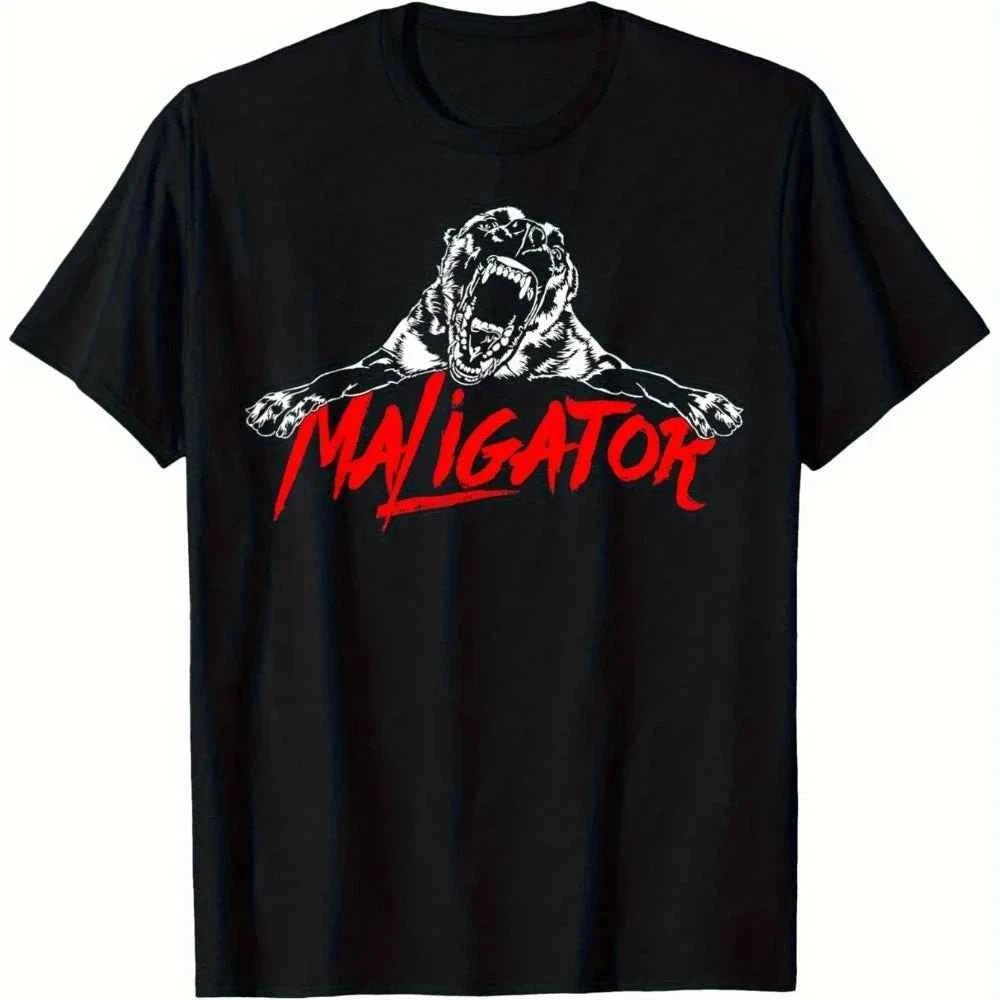 Maligator Belgian Malinois Graphic Tee 100% Breathable Shirt Featuring A Striking MALIGATOR Men's T-shirts for Summer