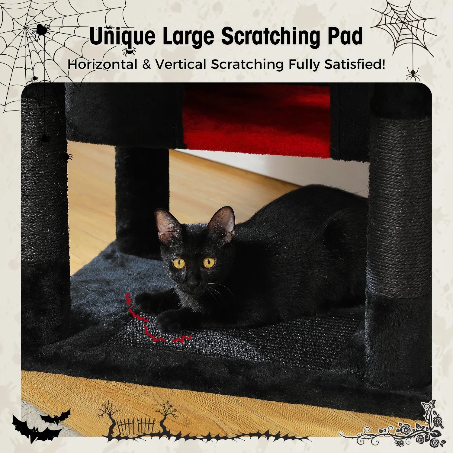 Pequlti 72" Multi-Level Cat Tree Tower with Condo & Hammock