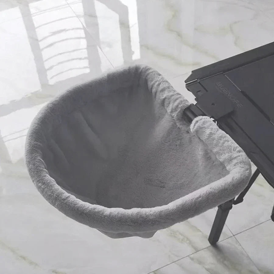 Cat Desk Bed One-Click Folding Sunken Design Space-Saving Semi-Circular Cat Desk Hammock Perch For Home Office Indoor Cats