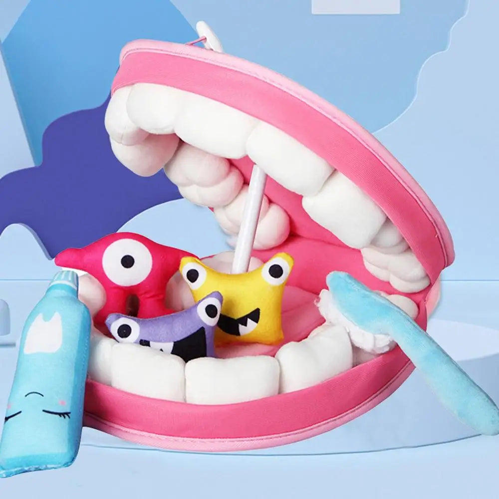 Dentist Toys for Preschool Educational Children Role Play Toys Teeth Brushing Toys Cute Early Education Cartoon Tooth Brushin