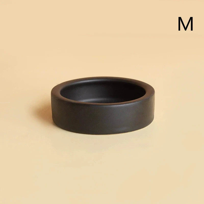 Reptile Food Bowl Anti-Escape Ceramic Feeder Dish Black White Reptile Water Bowl For Hermit Crab Gecko Chameleon Corn Snake