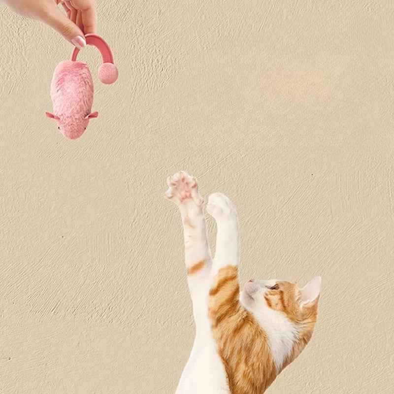 New Interactive Mouse Plush Cat Chew Toys Boredom Interactive Plush Toys Kitten Game Indoor Plush Mice Luminous Toys For Cats