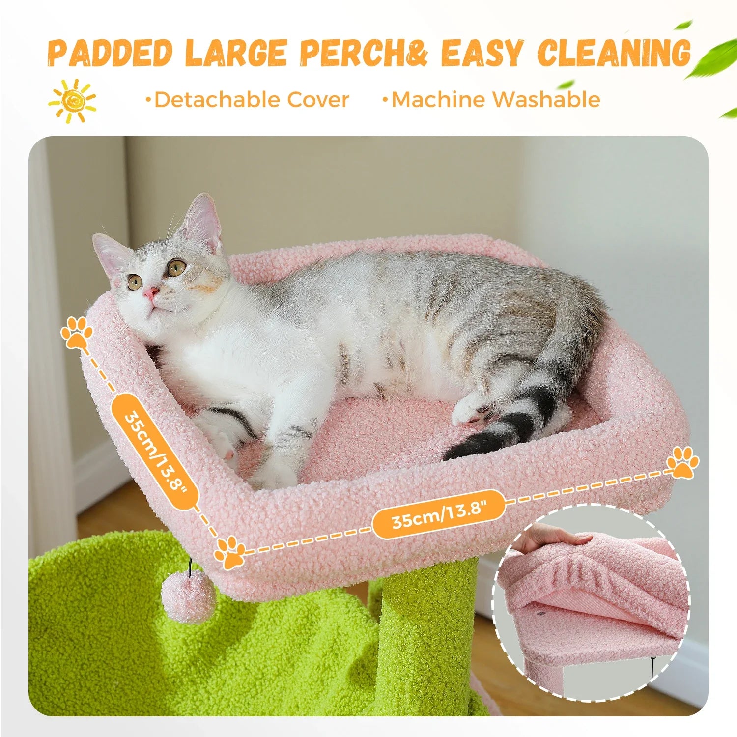 Pequlti Multi-Level Cat Tree Tower with Condo and Hammock