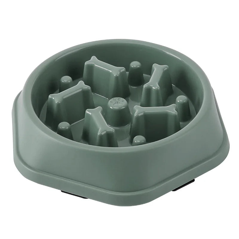 Anti-Choking Slow Feeder Dog Bowl - Non-Slip Plastic Maze Bowl