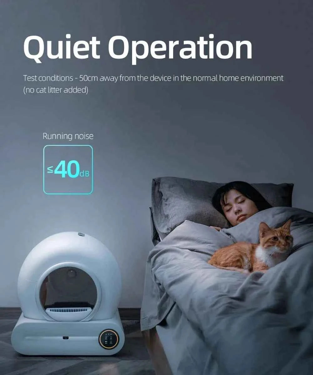 Tonepie Automatic Self Cleaning Cat Litter Box - 65L App Control