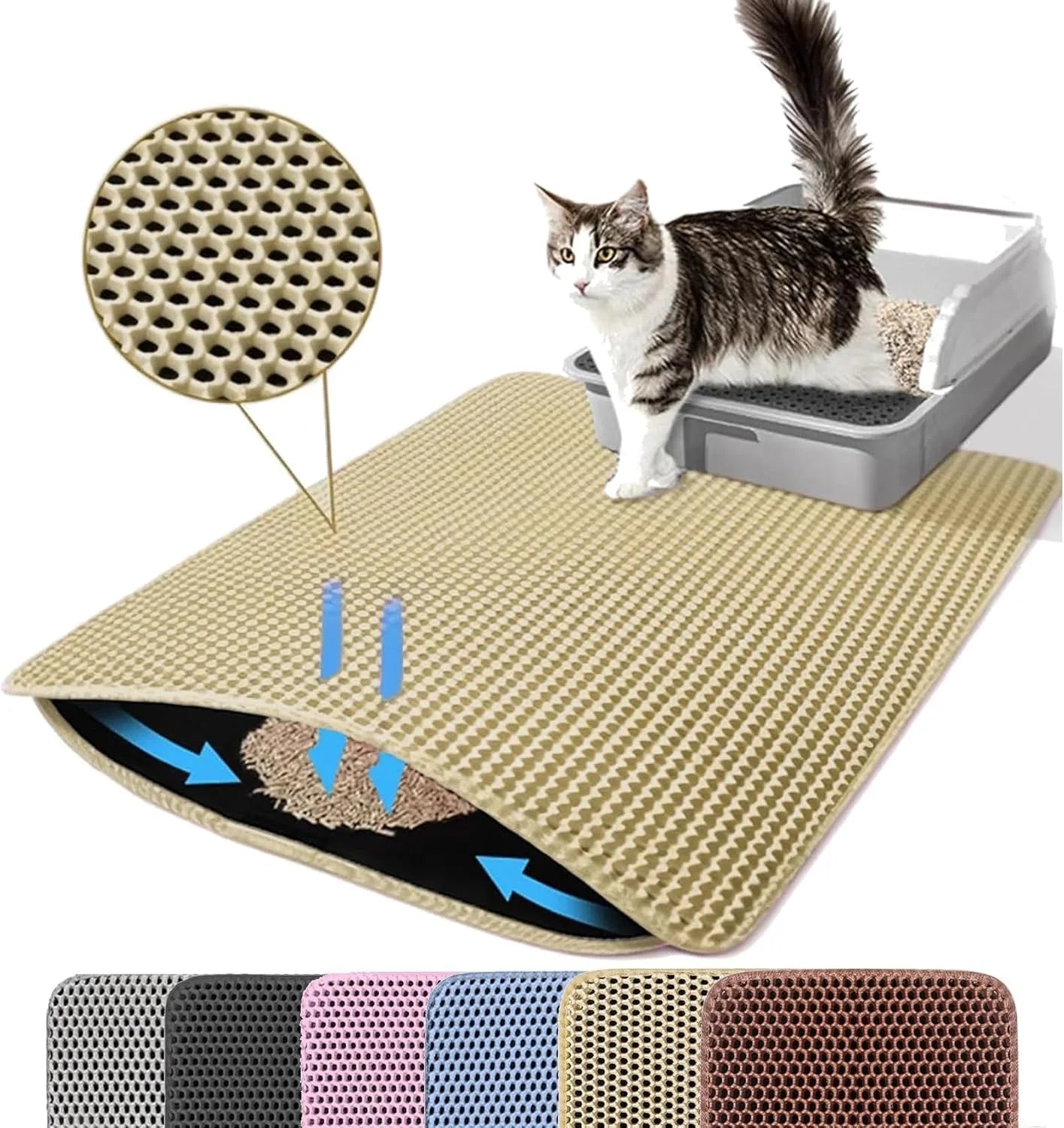 Waterproof Double Layer Cat Litter Mat