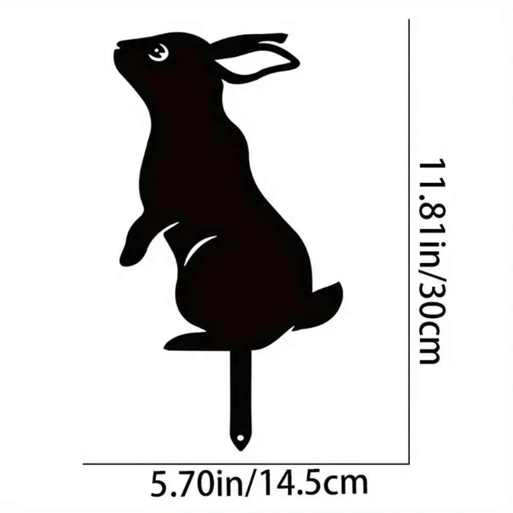 Rabbit Art Sculpture – Hollow Wrought Iron Figurines, Dust Proof and Realistic Rabbit/Squirrel for Garden, Home, and Yard