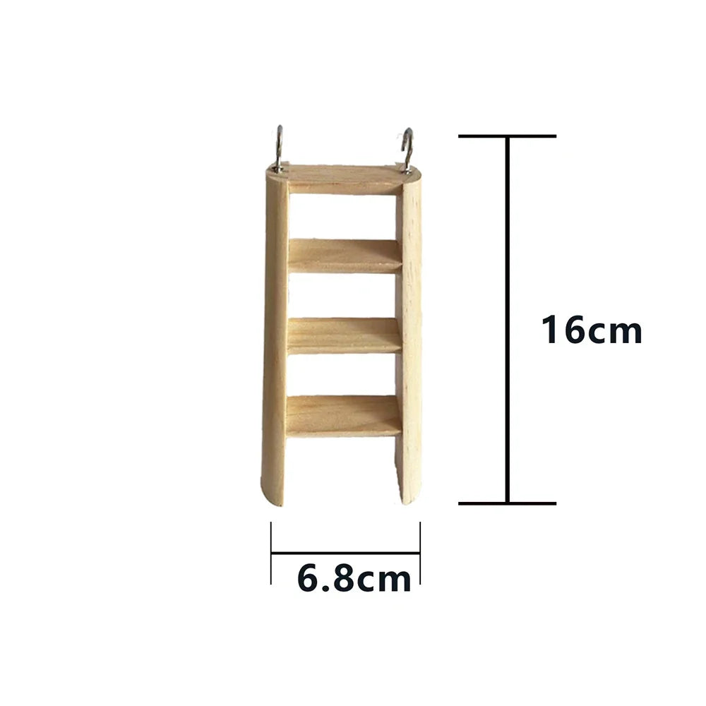 Cute Rabbit Roller Toys Natural Wooden Pine Dumbells Unicycle Bell Chew Toys for bird Guinea Pigs Rat Small Pet Molars Supplies
