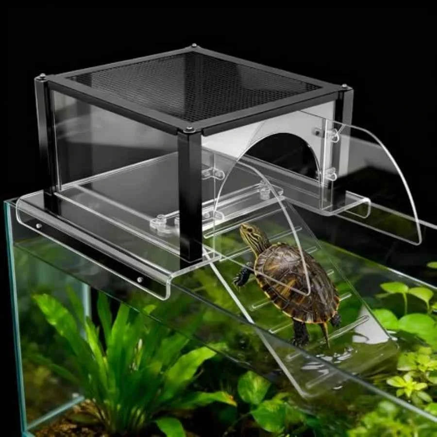 Turtle Topper Basking Platform for Aquatic Turtles 10/20/29/55 Gallon Tank Aquatic Reptile Ramp Dock Terrace Accessories