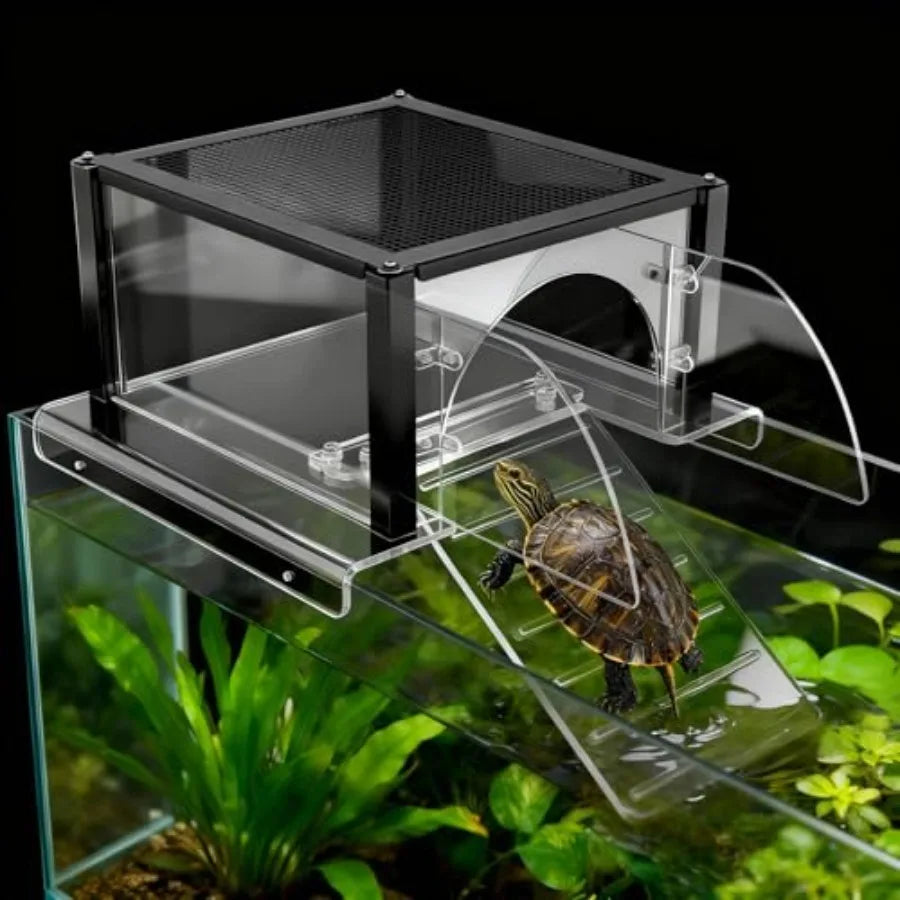 Turtle Topper Basking Platform for Aquatic Turtles 10/20/29/55 Gallon Tank Aquatic Reptile Ramp Dock Terrace Accessories