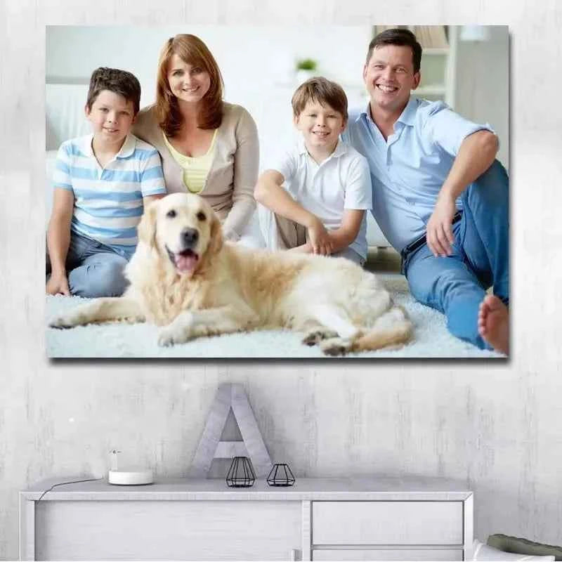Custom Print Canvas Painting By Your Photo Canvas Poster Personal Gift Customize Figure Animal Pets Pictures Home Decor Prints
