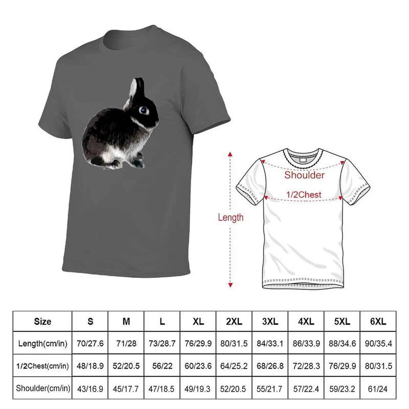 Black Otter Netherland Dwarf Rabbit T-Shirt Thanksgiving Casual Tee
