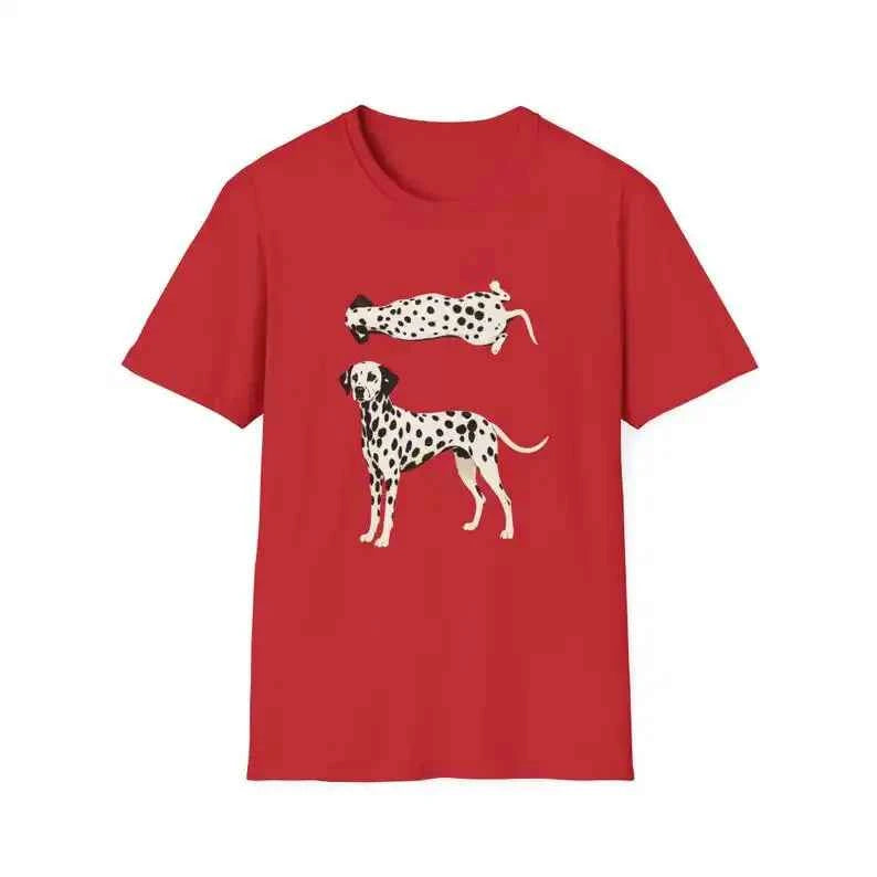 Spotted Dog T shirt personality Clothes Year round clothing Oversized Couples Unisex Y2k Short Sleeves Classic Casual soft tees