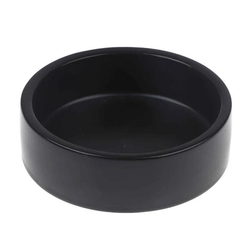 Reptile Food Bowl Anti-Escape Ceramic Feeder Dish Black White Reptile Water Bowl For Hermit Crab Gecko Chameleon Corn Snake