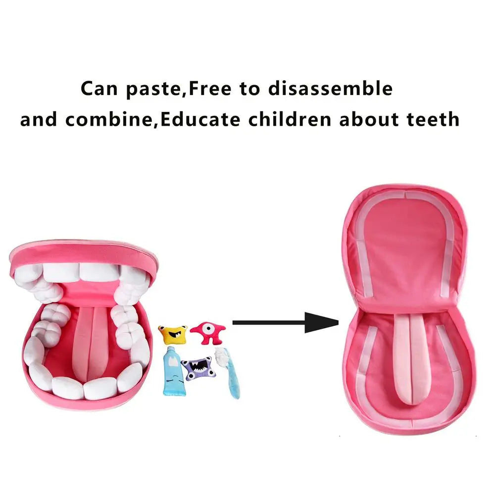 Dentist Toys for Preschool Educational Children Role Play Toys Teeth Brushing Toys Cute Early Education Cartoon Tooth Brushin