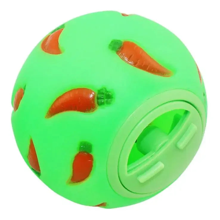 Pet Food Dispenser for Rabbits Carrot Interactive Bunny Toy Snack Toy Ball Food Dispenser Ball Bite Resistant Feeding Toys