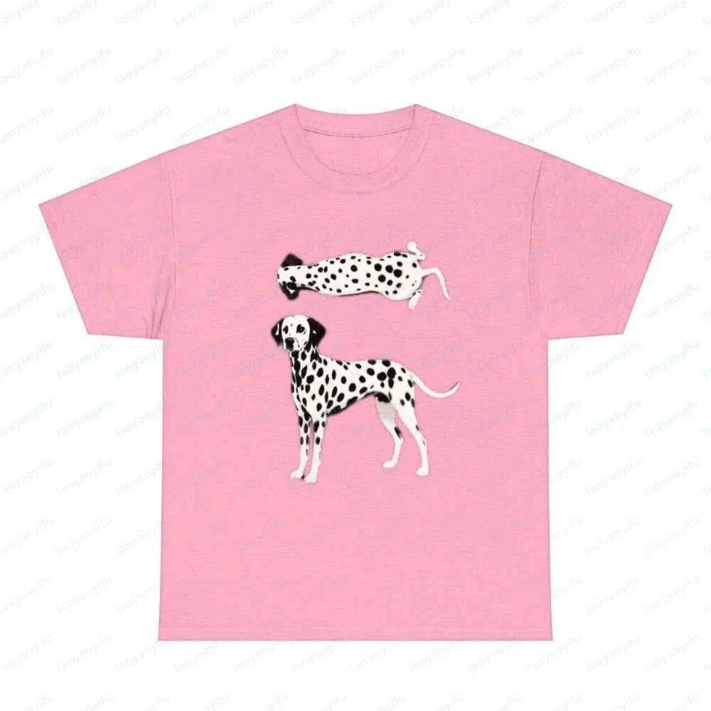 Dalmatian Pet Cotton Tee Dog Lover Vintage Classic Fashion Streetwear Dog Dad Lovely Summer Outdoors Breathable Men's Clothing