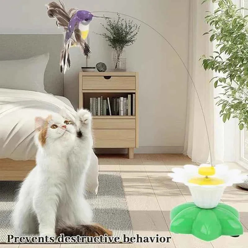 Funny Flying Bird Cat Toy Flying Bird Cat Toys for Indoor Cats with A Fastening Tape 360 Degree Rotatable for All Breeds Cat