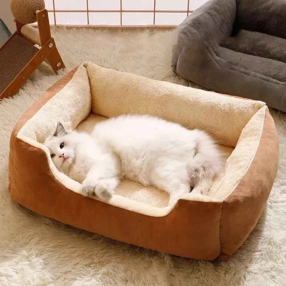 Cat & Dog Bed – Cozy Pet Cushion, Basket, and Habitat for Cats, Kittens & Small Dogs