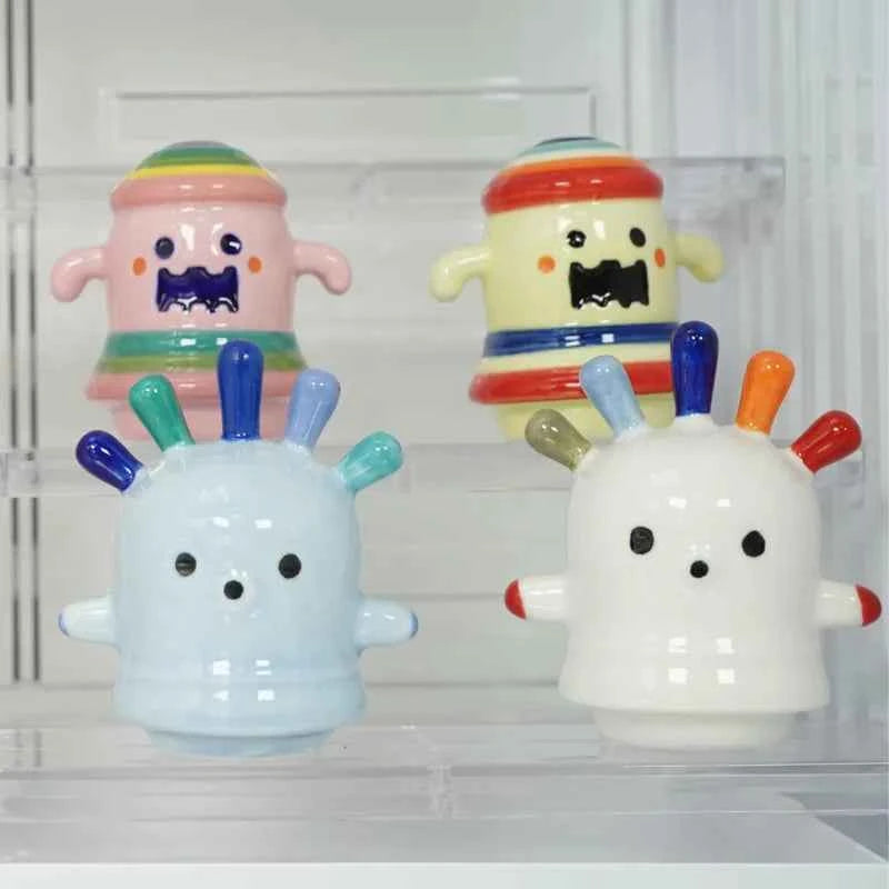 Ceramic Animals Pottery Figurine Crossings Game Model Collection Toys Desktop Ornament Kawaii Miniature Decoration Girls Gifts