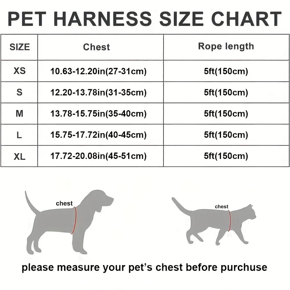 Dog Harness and Leash Set - Reflective Breathable Mesh Vest
