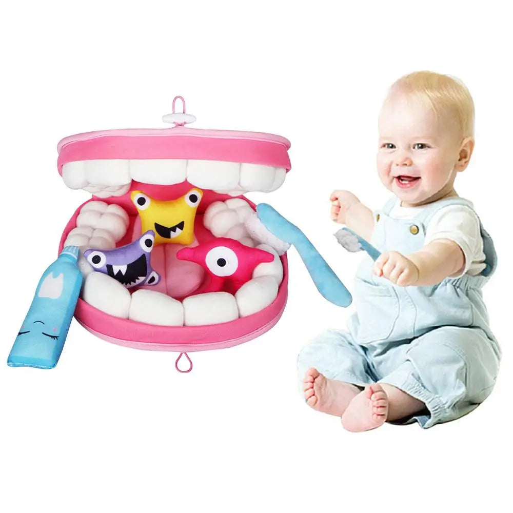 Dentist Toys for Preschool Educational Children Role Play Toys Teeth Brushing Toys Cute Early Education Cartoon Tooth Brushin