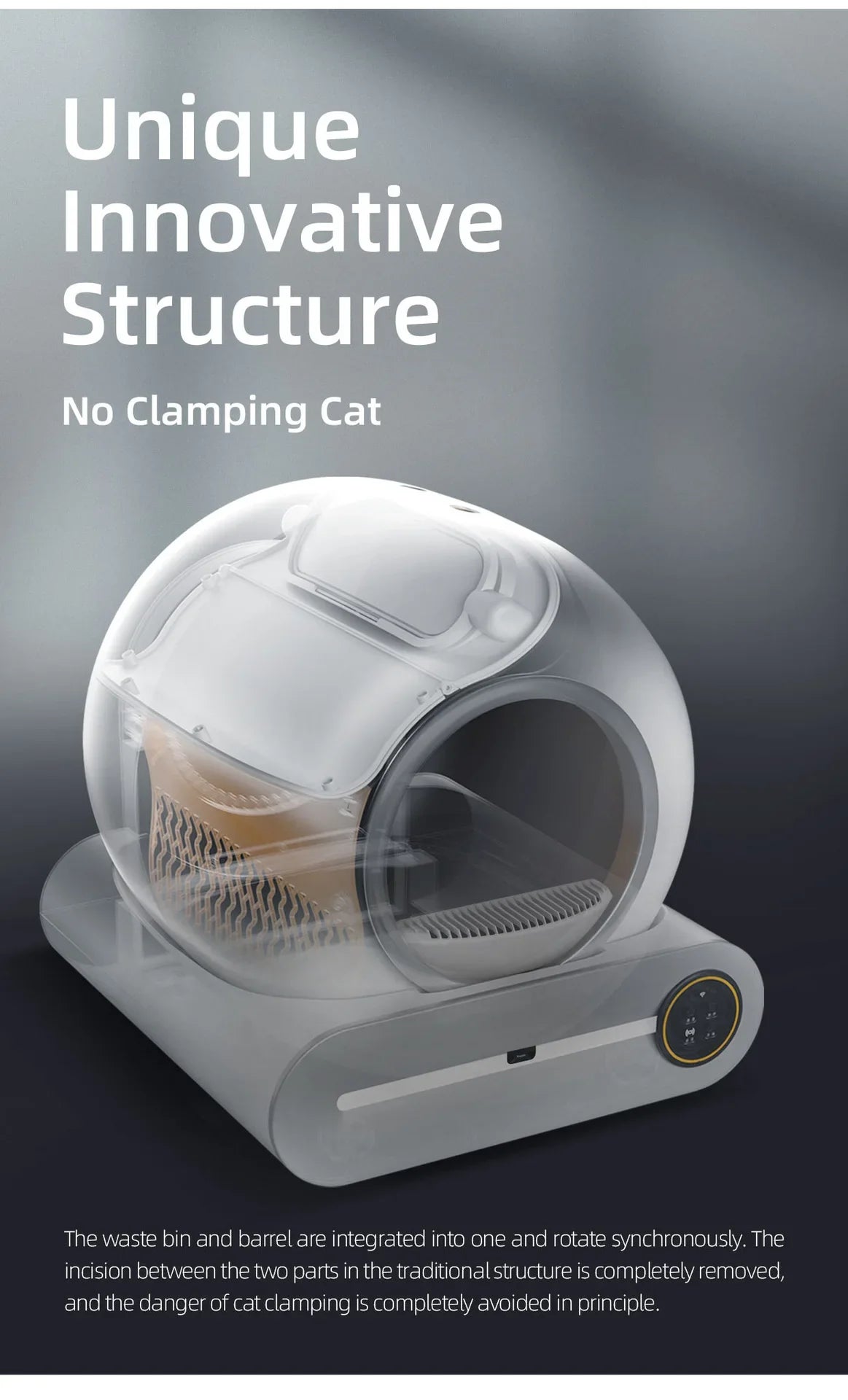 Tonepie Automatic Self Cleaning Cat Litter Box - 65L App Control