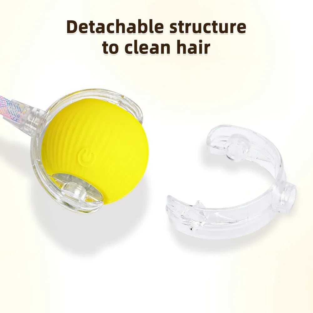 Pet Toy Ball with Tail Rope,Smart Automatic Pet Chase Ball Toy, Upgraded Speedy Tail Kitten Toy for Bored Indoor Adult Pets