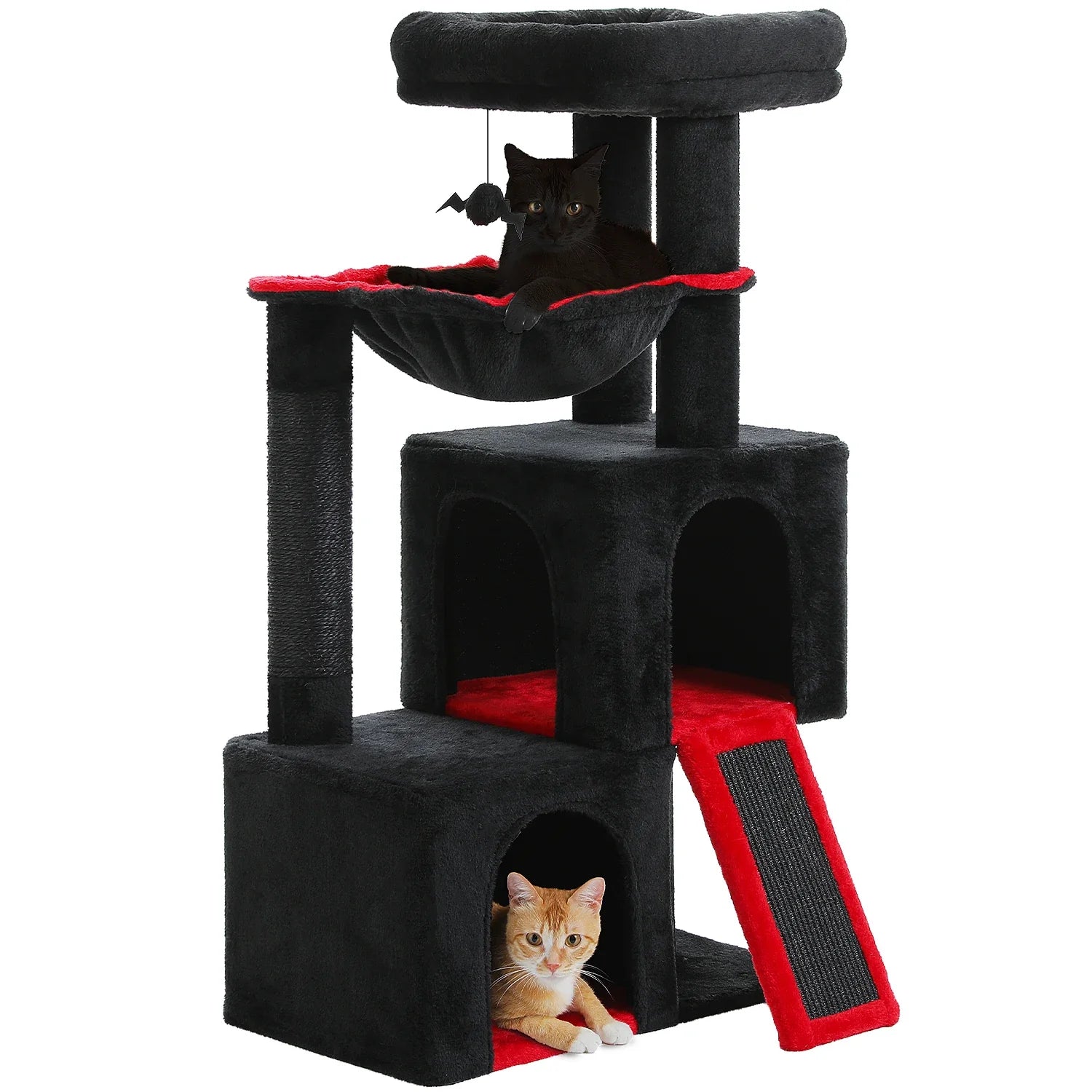 Pequlti Multi-Level Cat Tree Tower with Condo and Hammock