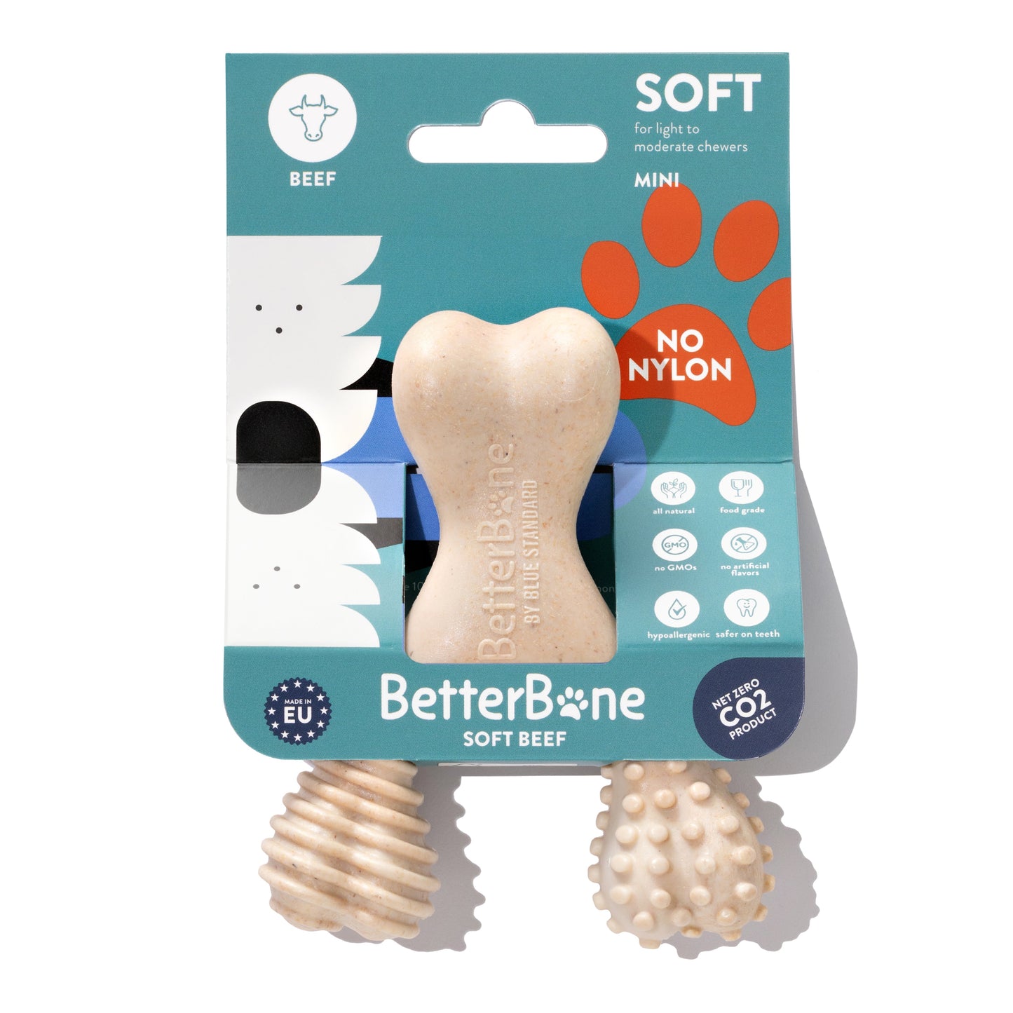 BetterBone SOFT Durability CHEW TOY: Natural Ingredients, Perfet for Teething Puppies, Senior Dogs & Gentle Chewers BetterBone All Natural Eco-Friendly Dog Chews & Bones