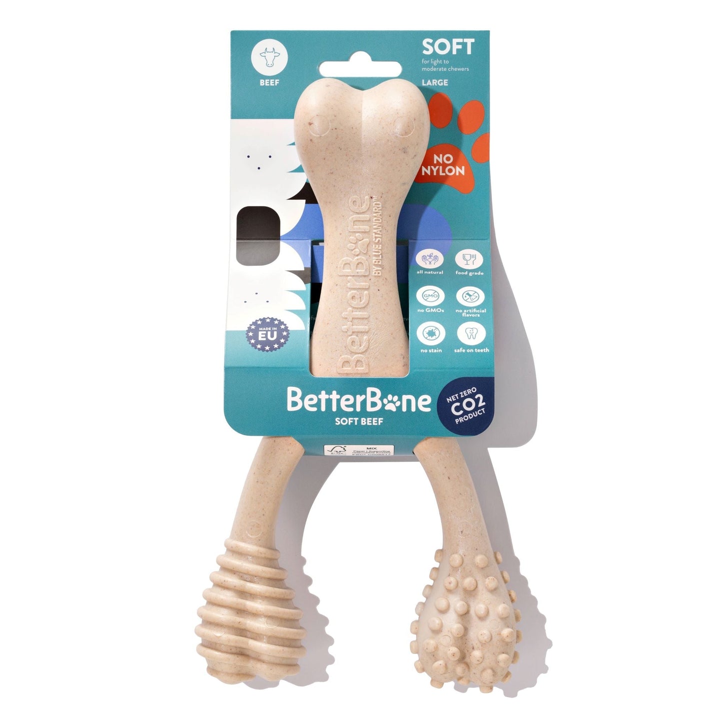 BetterBone SOFT Durability CHEW TOY: Natural Ingredients, Perfet for Teething Puppies, Senior Dogs & Gentle Chewers BetterBone All Natural Eco-Friendly Dog Chews & Bones