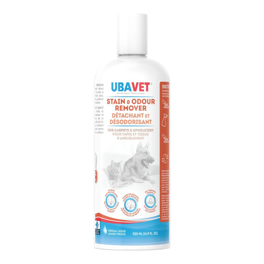 UBAVET Stain and Odor Remover for Dogs & Cats – Powerful Enzyme Cleaner – (16.9 fl oz / 500ml) American Pet Supplies
