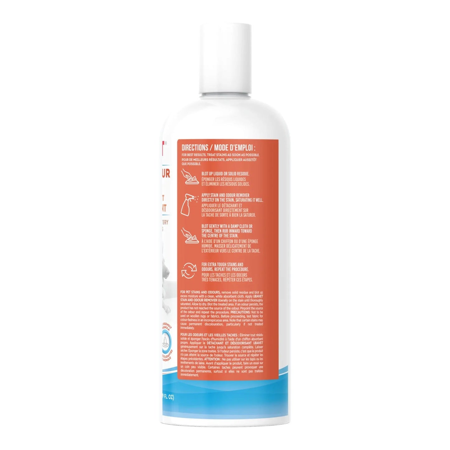 UBAVET Stain and Odor Remover for Dogs & Cats – Powerful Enzyme Cleaner – (16.9 fl oz / 500ml) American Pet Supplies