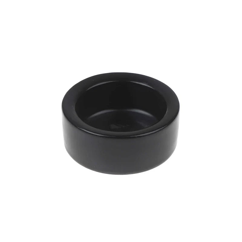 Reptile Food Bowl Anti-Escape Ceramic Feeder Dish Black White Reptile Water Bowl For Hermit Crab Gecko Chameleon Corn Snake