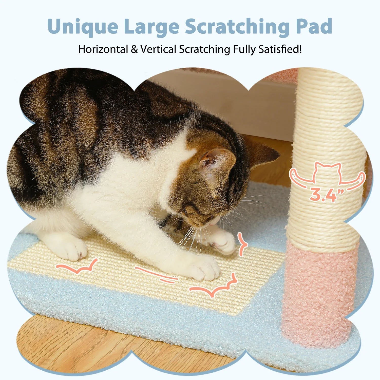 Pequlti 72" Multi-Level Cat Tree Tower with Condo & Hammock