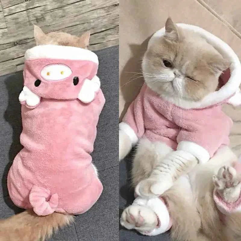 Soft Fleece Pet Dog Hoodie Jumpsuit for Small Dogs & Cats