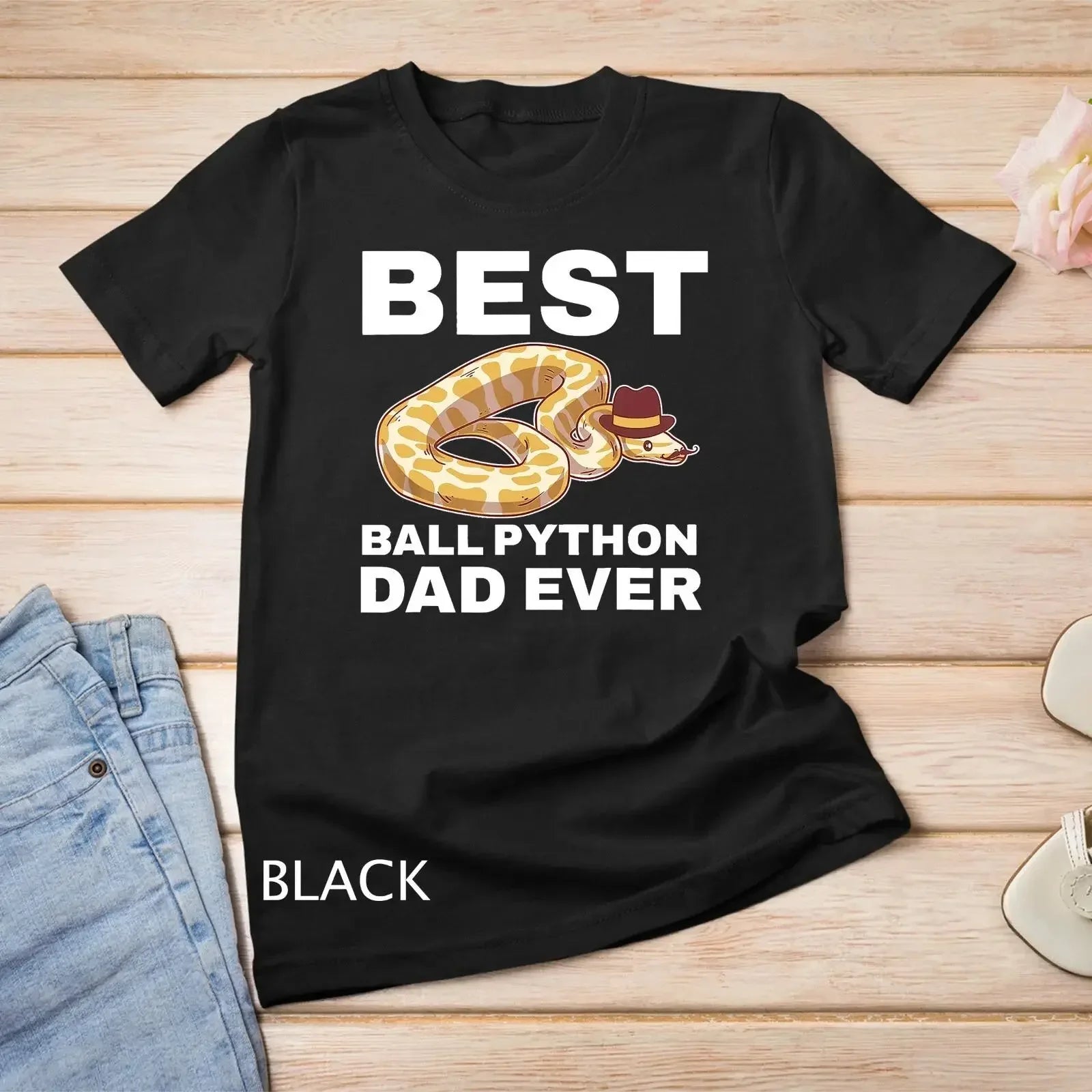 Ball Python Papa Bart Schnurrbart Haustier Schlange T Shirt vintage Washed streetwear Stretched Stylish designer clothes