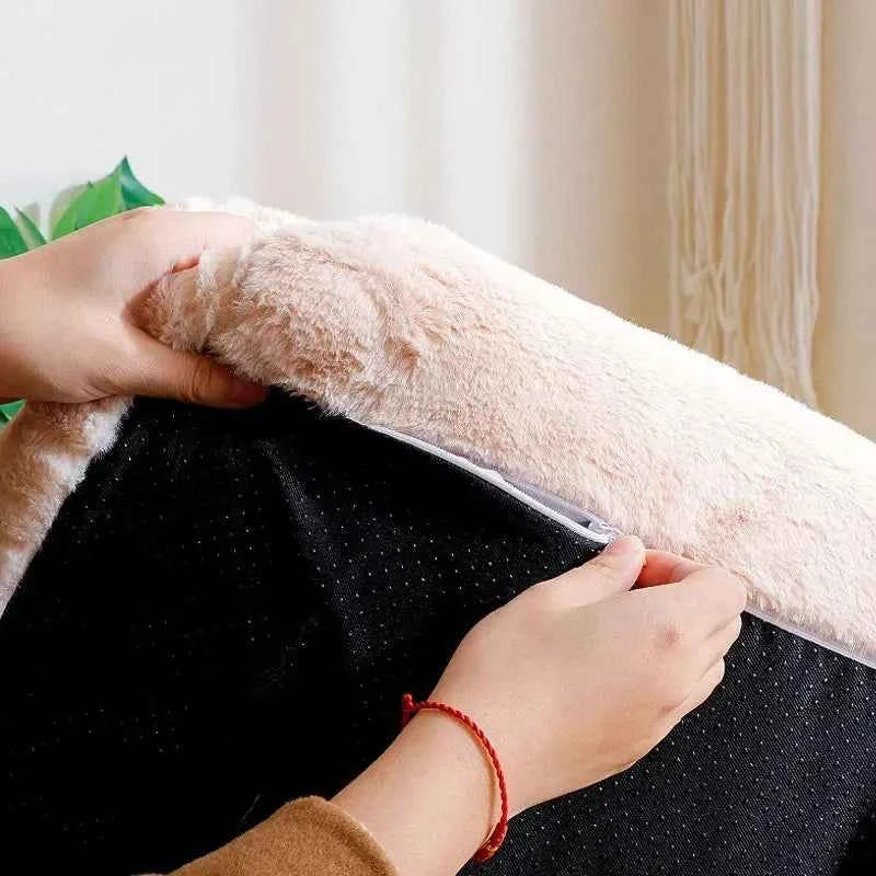 Winter Warm Plush Cat Bed Luxury Sofa Style Pet Nest for Small Medium Cats Dogs Comfortable Faux Fur Puppy Bed Cozy Pet Supplies