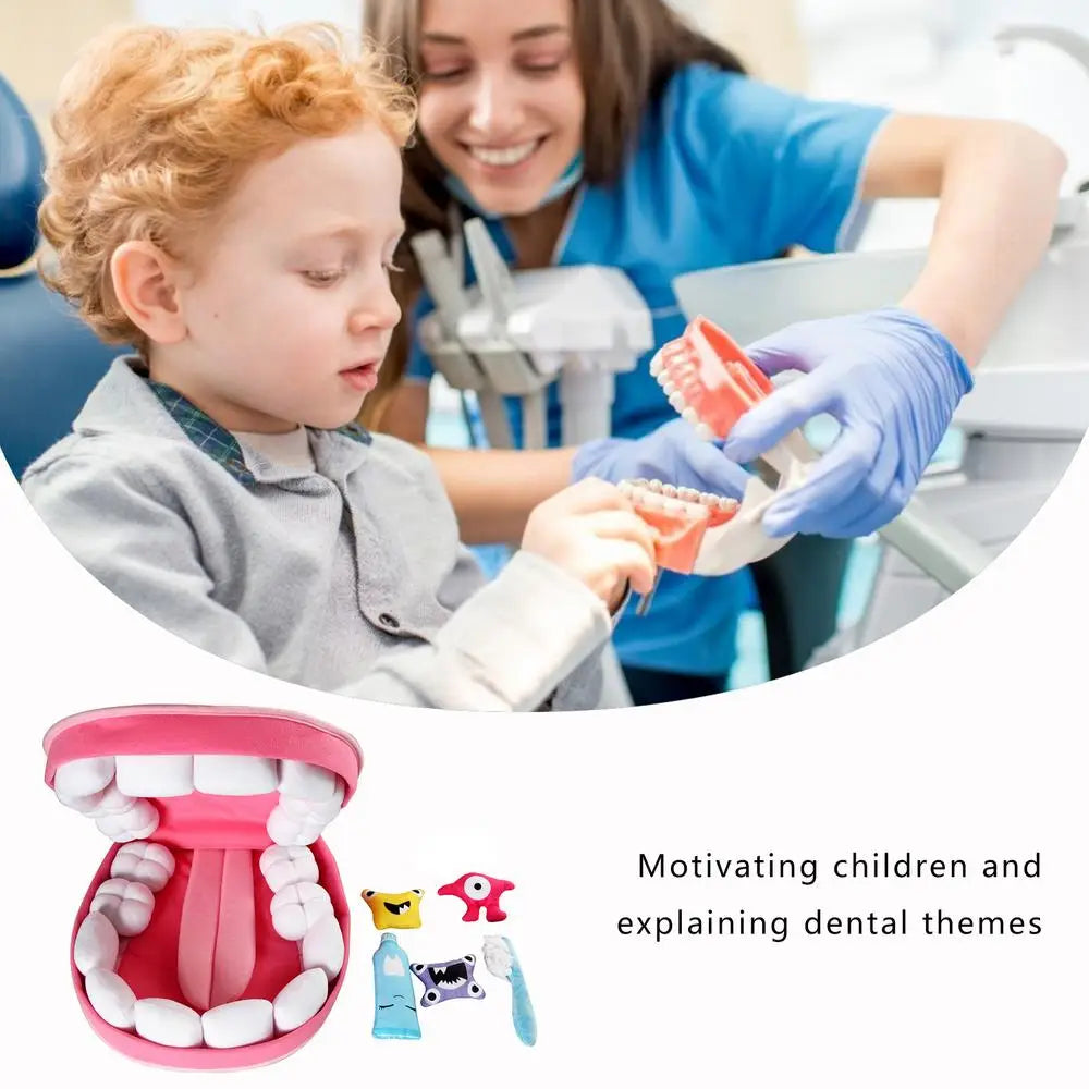 Dentist Toys for Preschool Educational Children Role Play Toys Teeth Brushing Toys Cute Early Education Cartoon Tooth Brushin