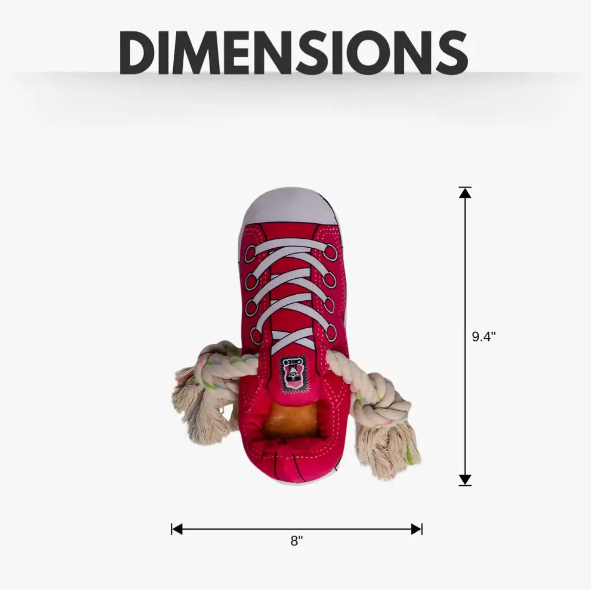 Squeaky Comfort Plush Sneaker Dog Toy – with Treat Compartment, Safe & Durable – Pink American Pet Supplies