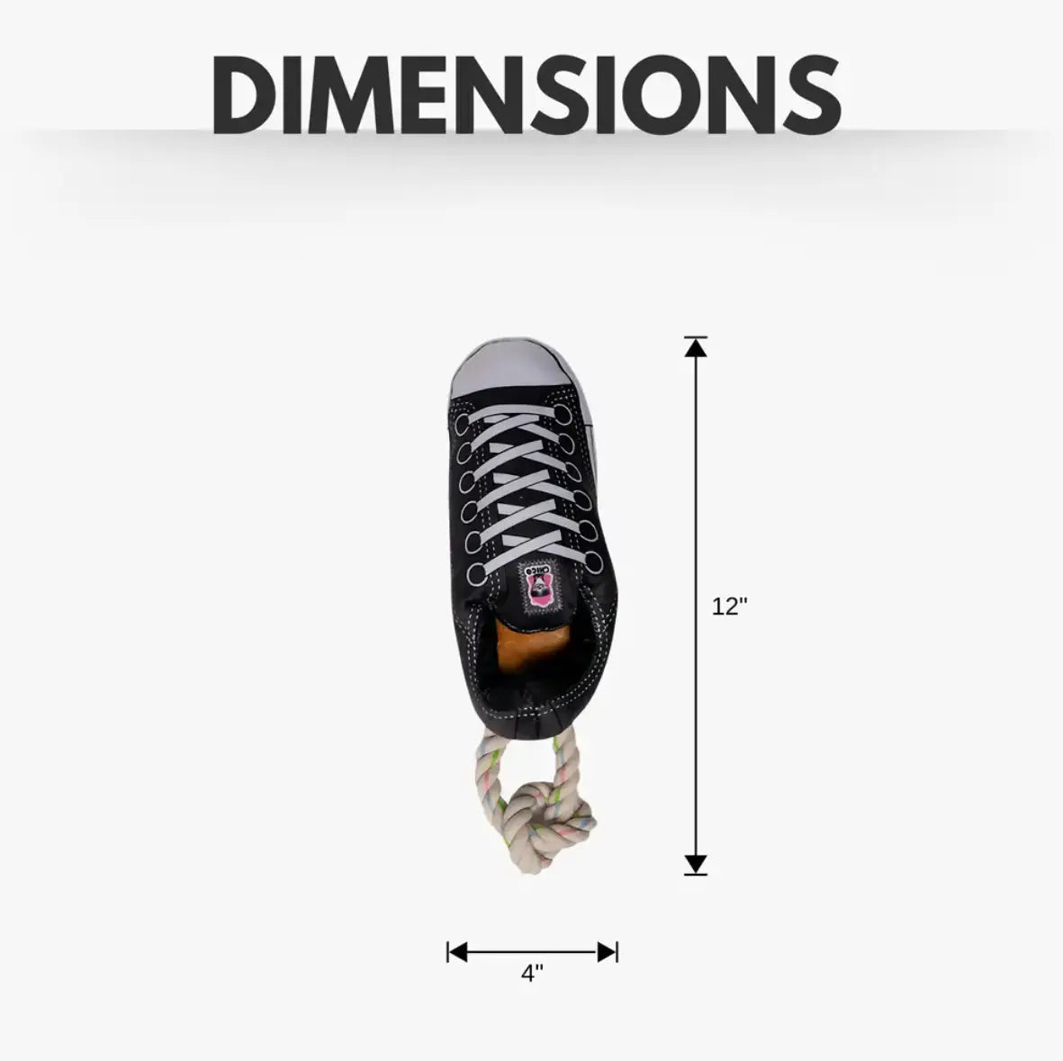 Squeaky Comfort Plush Sneaker Dog Toy – with Treat Compartment, Safe & Durable – Black American Pet Supplies