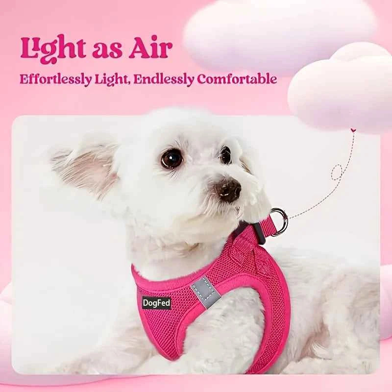 Dog Harness and Leash Set - Reflective Breathable Mesh Vest