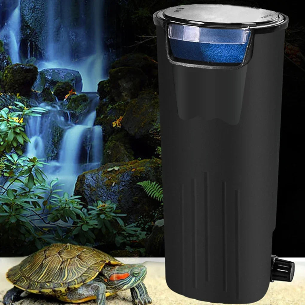 Aquarium Filter 5W Low Water Level Reptile Filter Suspended Waterfall Plastic Cleaning Water Pump Water Circulation Turtle