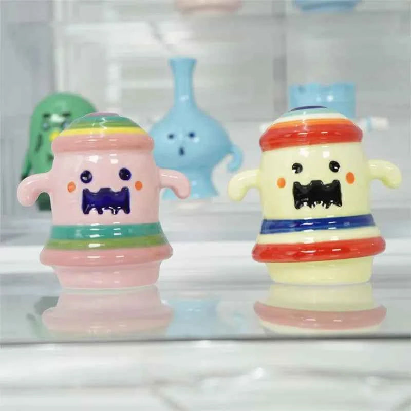 Ceramic Animals Pottery Figurine Crossings Game Model Collection Toys Desktop Ornament Kawaii Miniature Decoration Girls Gifts