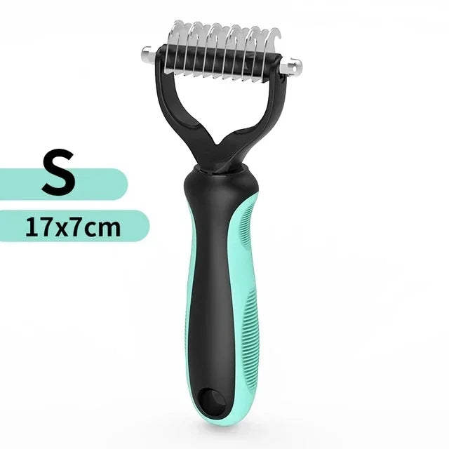 Cat Hair Removal Comb Dog Hair Removal Brush Stainless Steel Double Sided Pet Grooming Brush Removing Tangles Cat Accessories