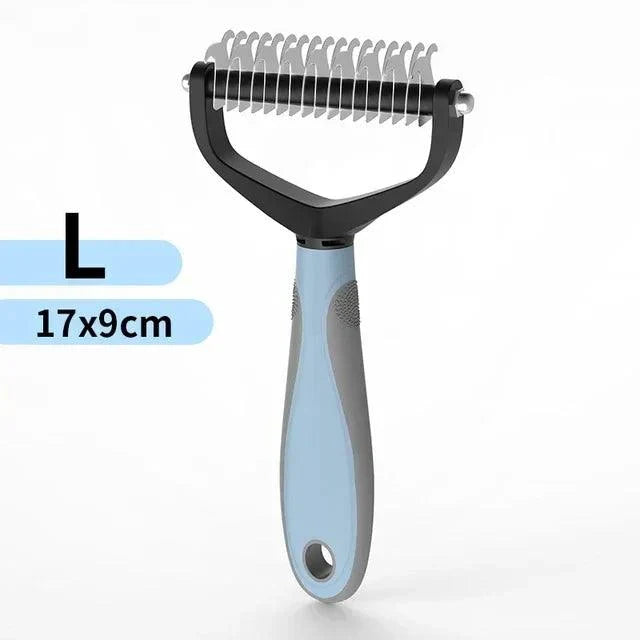 Cat Hair Removal Comb Dog Hair Removal Brush Stainless Steel Double Sided Pet Grooming Brush Removing Tangles Cat Accessories