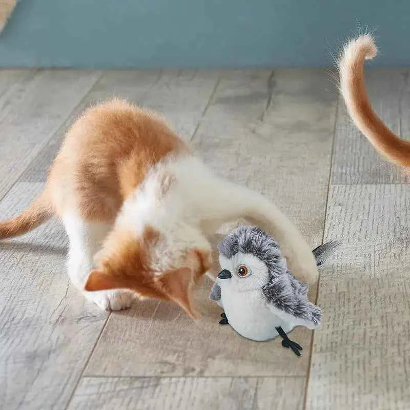 Flying Flapping Bird with Catnip Realistic Interactive Cat Feather Toys Soft and Cozy Kitten Toys Flapping Bird for All Breeds