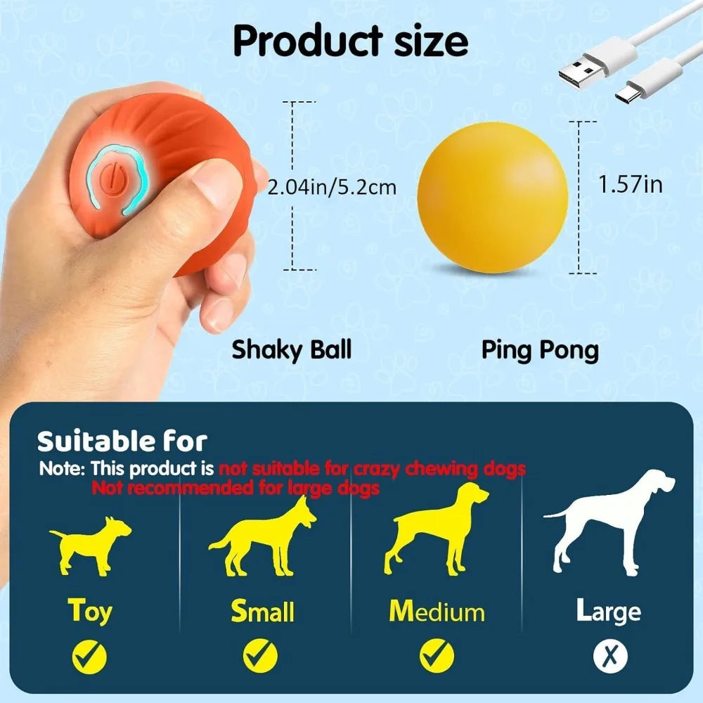 Pet Toy Ball with Tail Rope,Smart Automatic Pet Chase Ball Toy, Upgraded Speedy Tail Kitten Toy for Bored Indoor Adult Pets