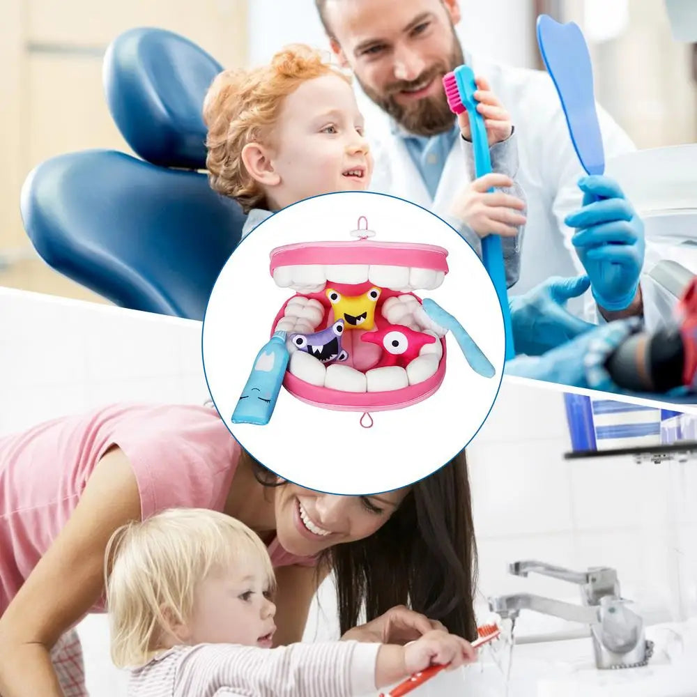 Dentist Toys for Preschool Educational Children Role Play Toys Teeth Brushing Toys Cute Early Education Cartoon Tooth Brushin