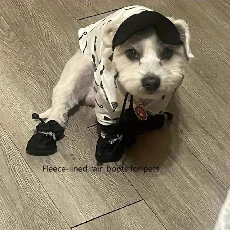 4Pcs Reflective Dog Shoes - Waterproof Non-slip Pet Boots